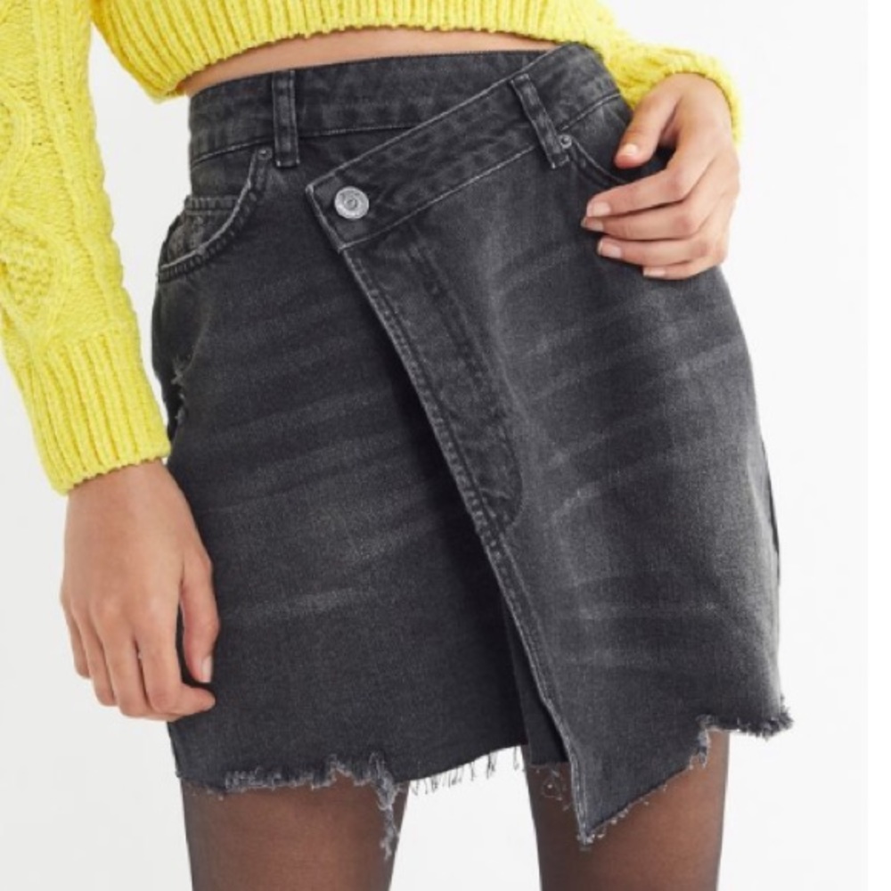 BDG Denim Wrap Mini Skirt